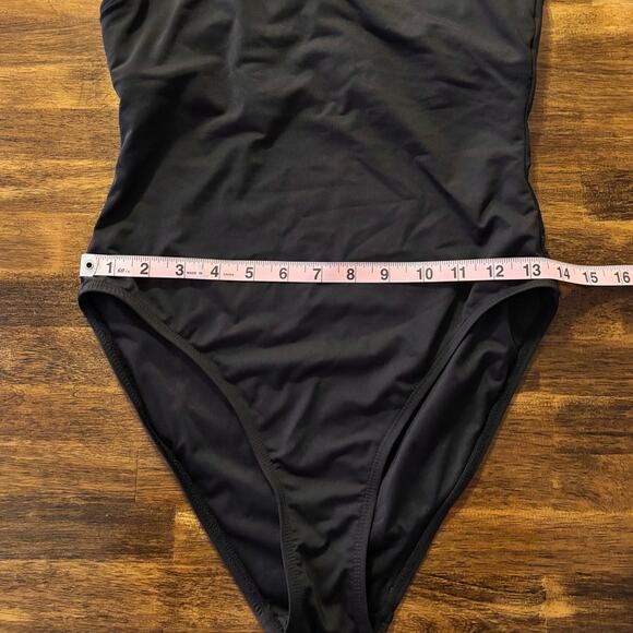 Andie Swim Women’s Medium One Piece Bathing Suit One Shoulder Nantucket Black - Picture 13 of 16